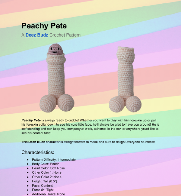 Peachy Pete Crochet Pattern